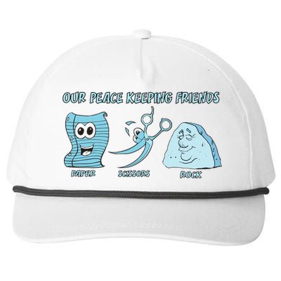 Keeping Friends Scissors Paper Rock Snapback Five-Panel Rope Hat