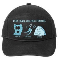 Keeping Friends Scissors Paper Rock 7-Panel Snapback Hat