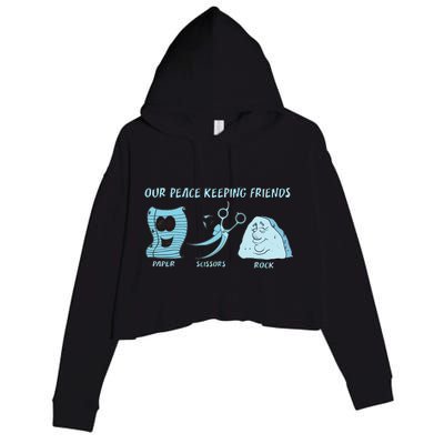 Keeping Friends Scissors Paper Rock Crop Fleece Hoodie