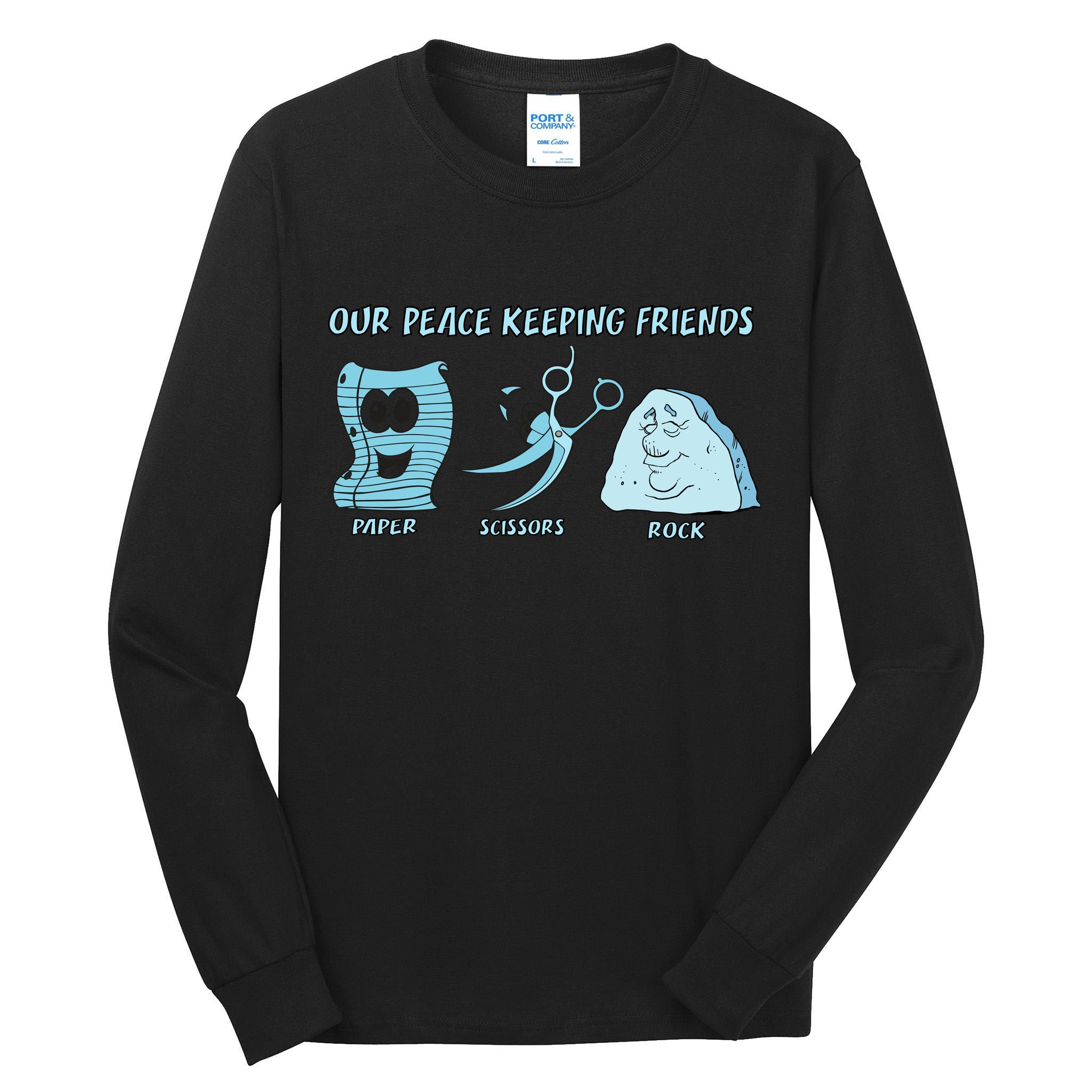 Keeping Friends Scissors Paper Rock Tall Long Sleeve T-Shirt