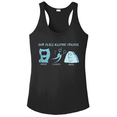 Keeping Friends Scissors Paper Rock Ladies PosiCharge Competitor Racerback Tank