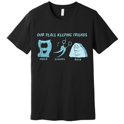 Keeping Friends Scissors Paper Rock Premium T-Shirt