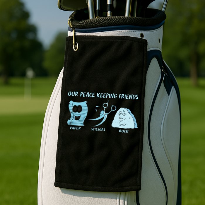 Keeping Friends Scissors Paper Rock Golf Towel