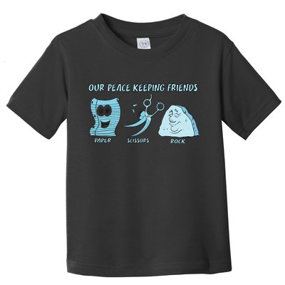 Keeping Friends Scissors Paper Rock Toddler T-Shirt