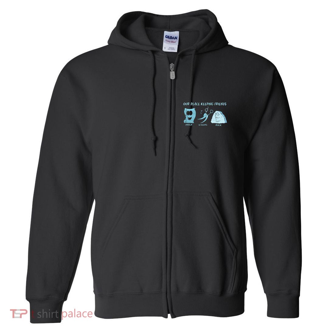 Keeping Friends Scissors Paper Rock Full Zip Hoodie