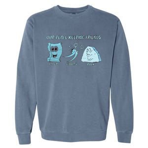 Keeping Friends Scissors Paper Rock Garment-Dyed Sweatshirt