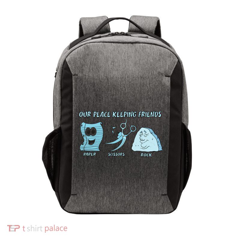 Keeping Friends Scissors Paper Rock Vector Backpack