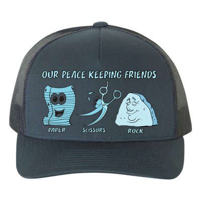 Keeping Friends Scissors Paper Rock Yupoong Adult 5-Panel Trucker Hat