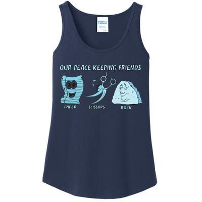 Keeping Friends Scissors Paper Rock Ladies Essential Tank