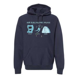 Keeping Friends Scissors Paper Rock Premium Hoodie