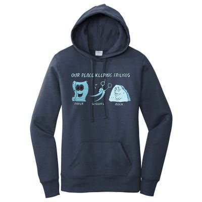 Keeping Friends Scissors Paper Rock Women's Pullover Hoodie