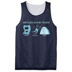 Keeping Friends Scissors Paper Rock Mesh Reversible Basketball Jersey Tank