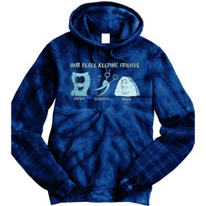 Keeping Friends Scissors Paper Rock Tie Dye Hoodie