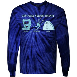 Keeping Friends Scissors Paper Rock Tie-Dye Long Sleeve Shirt