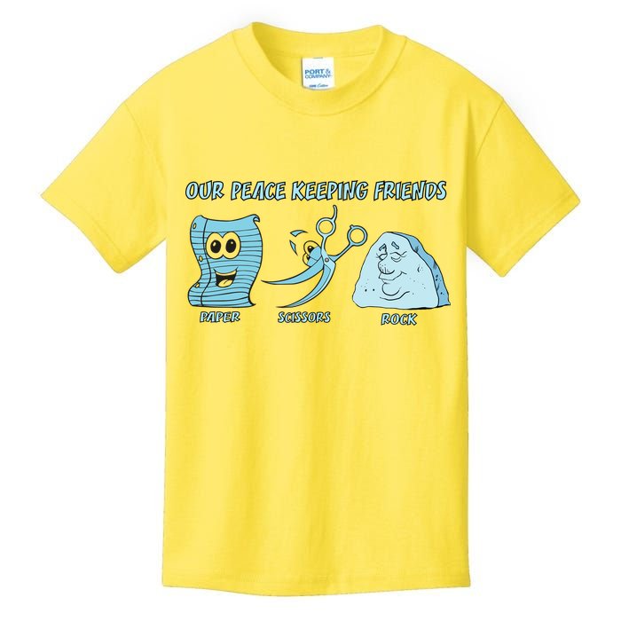 Keeping Friends Scissors Paper Rock Kids T-Shirt