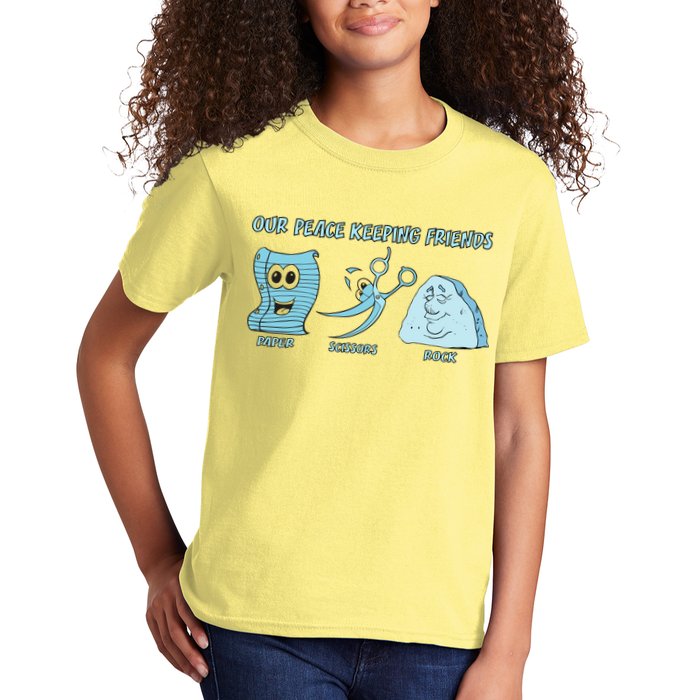 Keeping Friends Scissors Paper Rock Kids T-Shirt