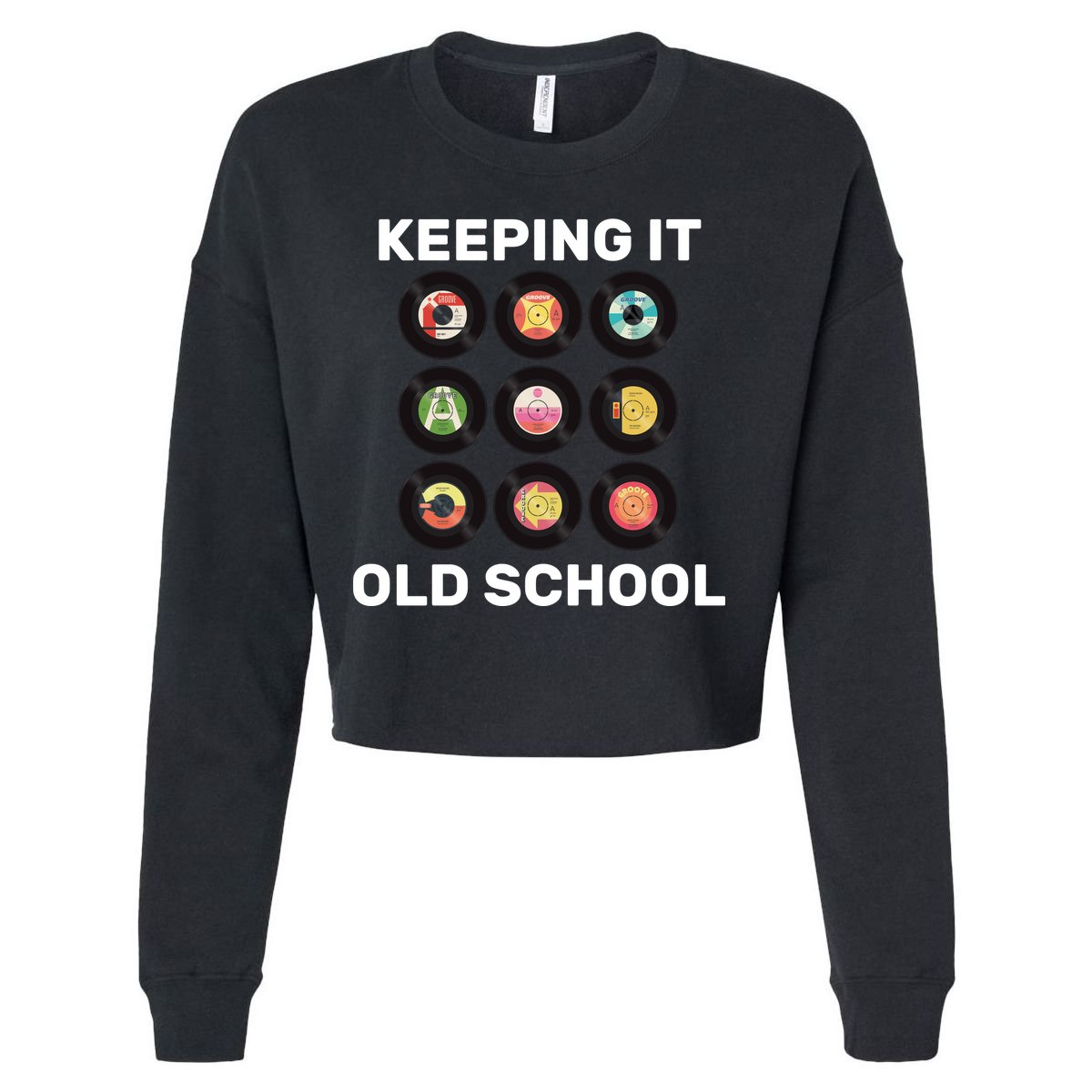 Keeping It Old School Cropped Pullover Crew