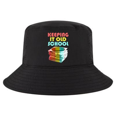 Keeping It Old School Vintage Records Cool Comfort Performance Bucket Hat