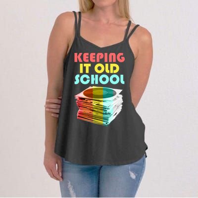 Keeping It Old School Vintage Records Women's Strappy Tank
