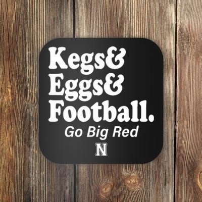 Kegs Eggs & Football Funny Red Coaster