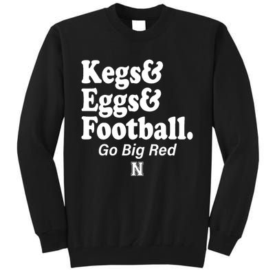 Kegs Eggs & Football Funny Red Tall Sweatshirt