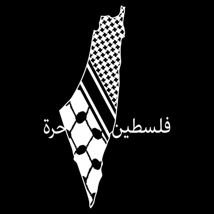 Keffiyeh Scarf Palestine Map Arabic Free Palestine Cooling Performance Crew T-Shirt