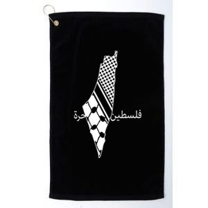 Keffiyeh Scarf Palestine Map Arabic Free Palestine Platinum Collection Golf Towel