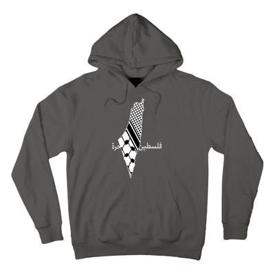 Keffiyeh Scarf Palestine Map Arabic Free Palestine Tall Hoodie