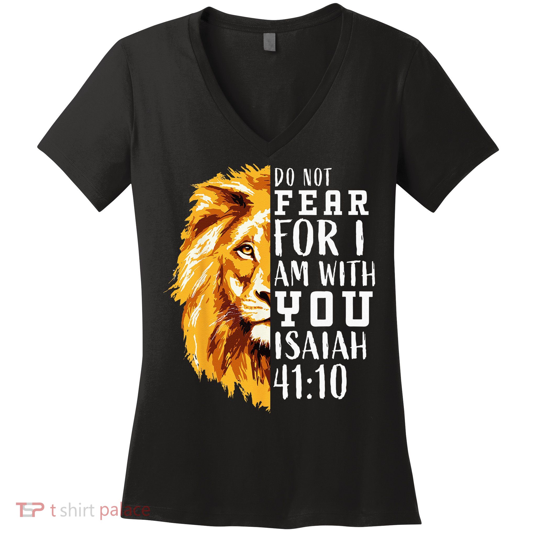 Kids Easter Gifts Christian Bible Verse Lion Of Judah Women's V-Neck T-Shirt