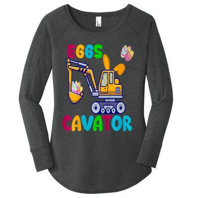 kid EggsCavator Happy Easter Funny Excavator Hunting Egg kid Women's Perfect Tri Tunic Long Sleeve Shirt