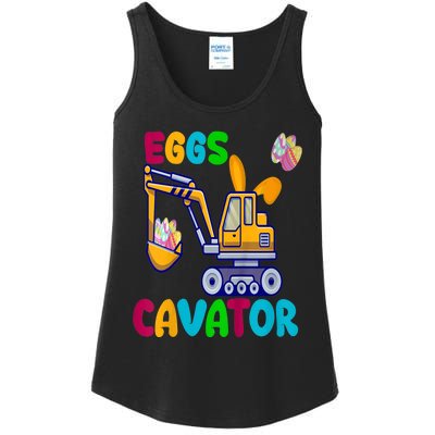 kid EggsCavator Happy Easter Funny Excavator Hunting Egg kid Ladies Essential Tank