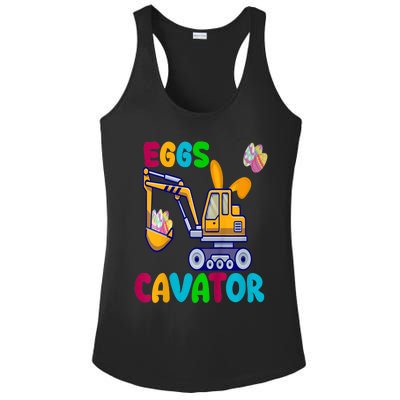 kid EggsCavator Happy Easter Funny Excavator Hunting Egg kid Ladies PosiCharge Competitor Racerback Tank