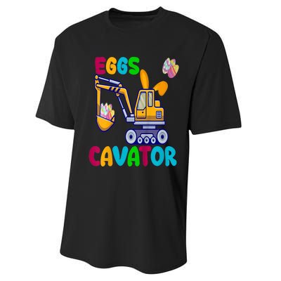 kid EggsCavator Happy Easter Funny Excavator Hunting Egg kid Performance Sprint T-Shirt