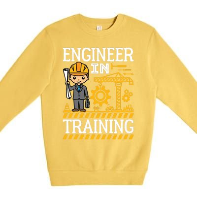 Kids Engineer In Training Future Engineer Boy Premium Crewneck Sweatshirt