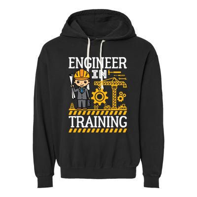 Kids Engineer In Training Future Engineer Boy Garment-Dyed Fleece Hoodie