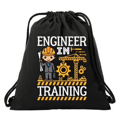Kids Engineer In Training Future Engineer Boy Drawstring Bag