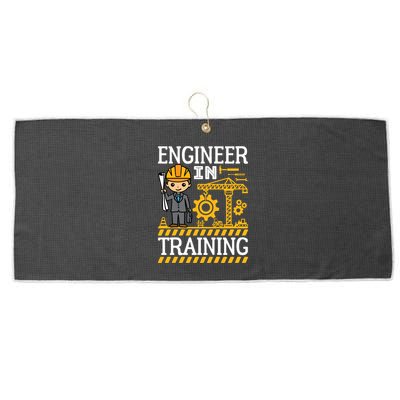 Kids Engineer In Training Future Engineer Boy Large Microfiber Waffle Golf Towel