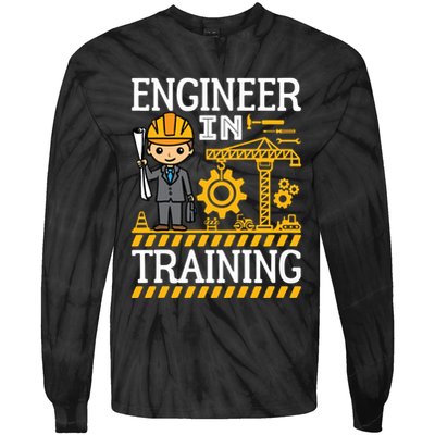 Kids Engineer In Training Future Engineer Boy Tie-Dye Long Sleeve Shirt