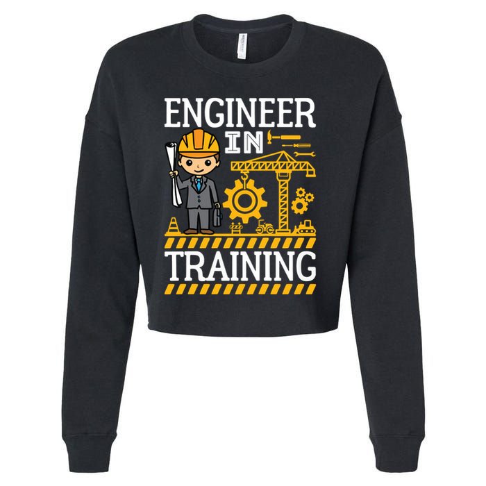 Kids Engineer In Training Future Engineer Boy Cropped Pullover Crew