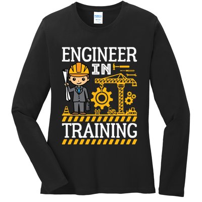 Kids Engineer In Training Future Engineer Boy Ladies Long Sleeve Shirt