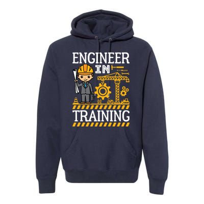 Kids Engineer In Training Future Engineer Boy Premium Hoodie