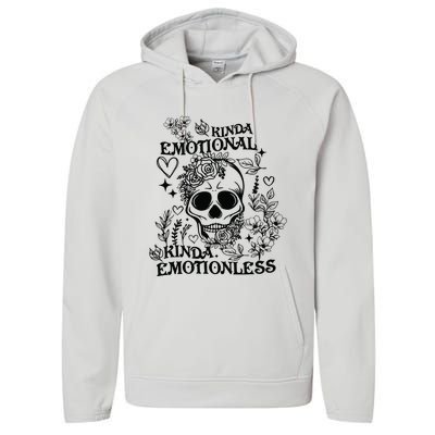 Kinda Emotional Kinda Emotionless Performance Fleece Hoodie