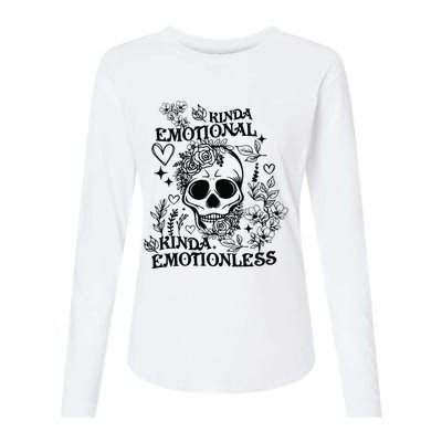 Kinda Emotional Kinda Emotionless Womens Cotton Relaxed Long Sleeve T-Shirt