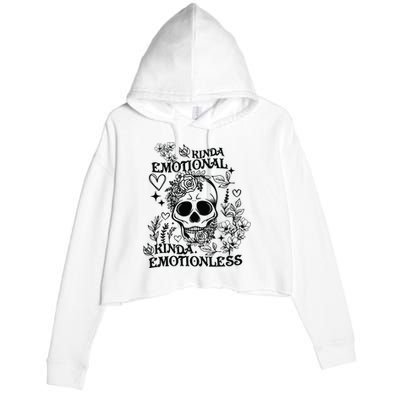 Kinda Emotional Kinda Emotionless Crop Fleece Hoodie