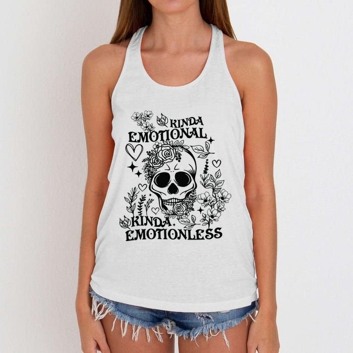 Kinda Emotional Kinda Emotionless Women's Knotted Racerback Tank