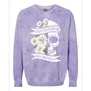 Kinda Emotional Kinda Emotionless Tal Health Meaningful Gift Colorblast Crewneck Sweatshirt