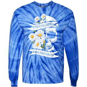 Kinda Emotional Kinda Emotionless Tal Health Meaningful Gift Tie-Dye Long Sleeve Shirt