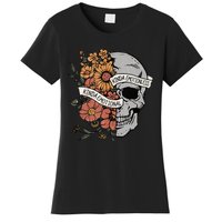 Kinda Emotional Kinda Emotionless Goth Emo Floral Skull Women's T-Shirt