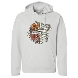 Kinda Emotional Kinda Emotionless Performance Fleece Hoodie