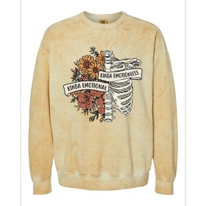 Kinda Emotional Kinda Emotionless Colorblast Crewneck Sweatshirt